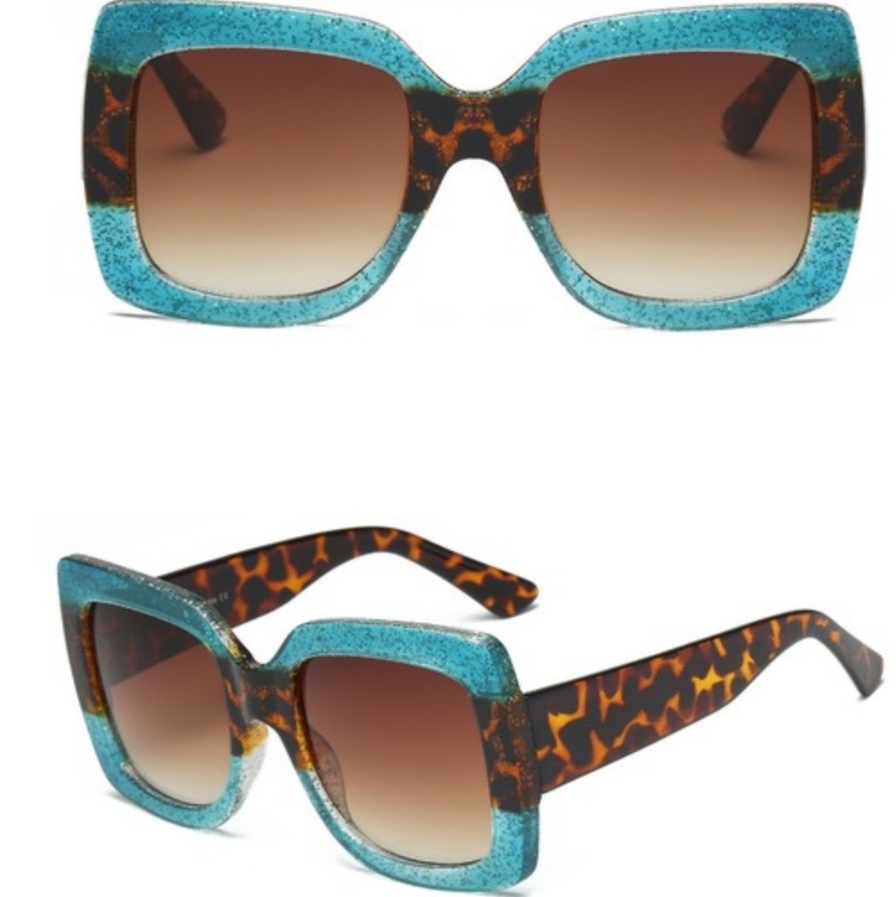 Luxury Oversize Sunglasses Blue